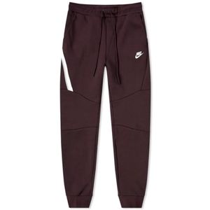 Mens Nike tech fleece joggers burgundy size large